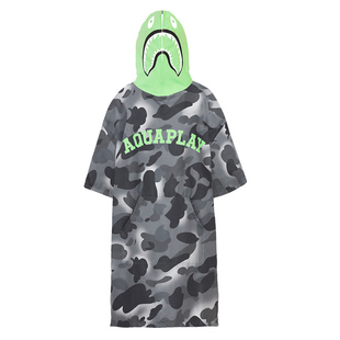 安泊来潜水速干斗篷换衣孔吸水毛巾防风浴巾游泳冬训浴袍泳衣罩衫