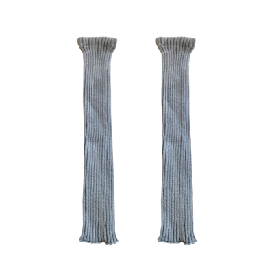 针织灰色袜套女秋冬配雪地靴