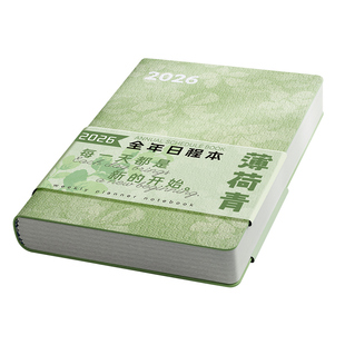 2026年日程本一日一页计划本皮面效率手册高颜值ins风软皮笔记本本子2025日程表日历记事本每日月日记手帐本