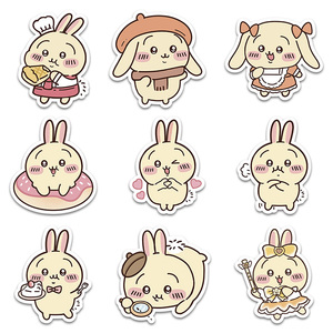 537乌萨奇贴纸卡通可爱手帐贴画手机装饰diy水杯吉伊卡哇小八防水