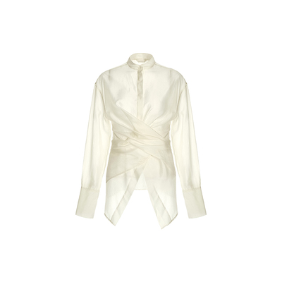 CONCISE-WHITE女士轻透衬衣