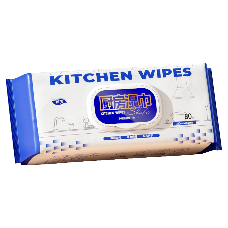 树芙厨房湿巾去油去污清洁湿巾抽取式加大加厚一次性抹布家用
