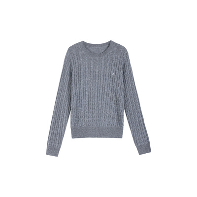 Maven Lin经典老钱风68支天丝羊毛|复古麻花针织衫女长袖毛衣上衣