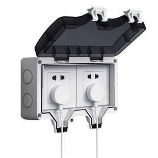 防水插座开关防雨86明装室外户外保护带锁防盗电源盒室外充电插座