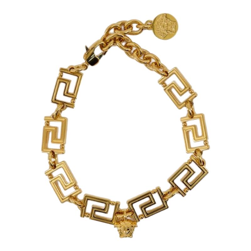 范思哲 Versace Greca 金色金属手链