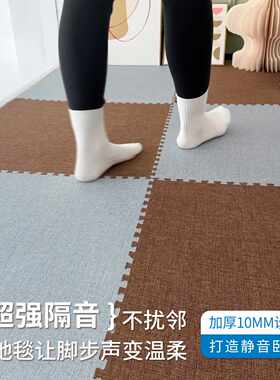 房间家用隔音垫子地垫客厅高级感楼上楼下减震拼接地毯方块地板垫