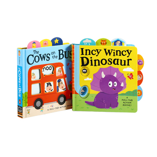 小彼恩点读书花瓣抽拉英文童谣 2册 0-4岁幼儿早教认知 语感启蒙 机关玩具书 英语原版毛毛虫点读笔配套书