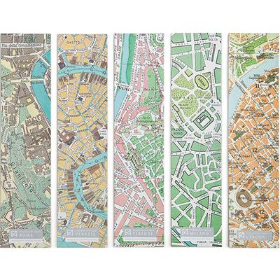 欧式地图纸质书签复古城市欧洲