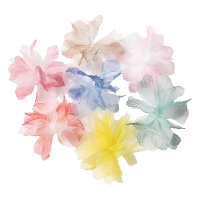 欧根渐变立体花朵diy婚庆