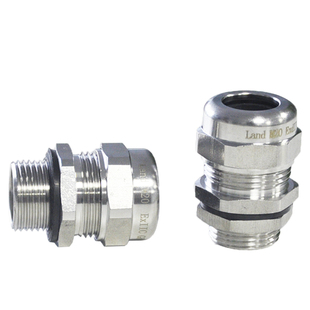 蓝江LAND 1.0细牙螺纹不锈钢电缆防水接头M12M16葛兰头304格兰头