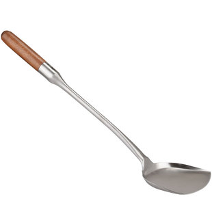 不锈钢进口锅铲加厚加硬小锅铲可爱小号家用老式中式锅铲长柄加长