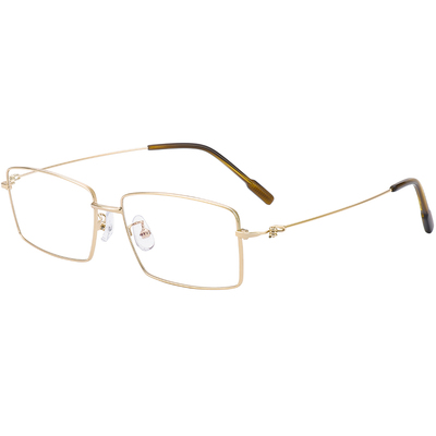 男士金丝边细框商务大宽脸眼镜