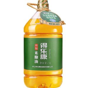 得乐康谷黄金米糠油稻米油5L