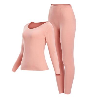 花系长袖女士针织面料保暖内衣