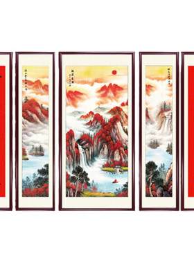 中堂画客厅挂画农村堂屋山水画