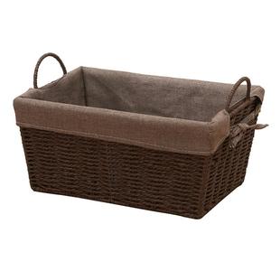 草编收纳篮编织筐零食玩具收纳箱内衣书本收纳筐桌面收纳盒藤编篮