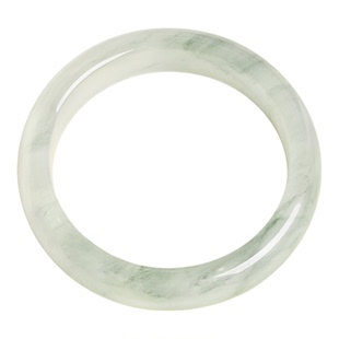 福安达天然天山翠手镯冰翠新疆玉石宽条镯子正品女款高冰飘花玉镯