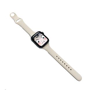 适用applewatchs10小蛮腰硅胶S11细款表带iwatchs9苹果高级手表腕带s8回环式s7运动表链41/45mm女款腕带se