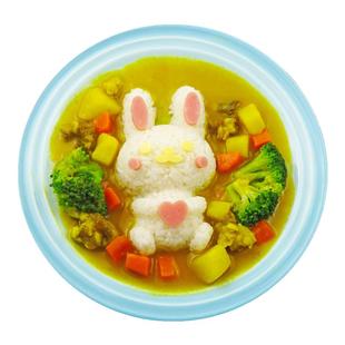 小兔子饭团模具套装儿童米饭磨具DIY盖浇饭咖喱饭卡通宝宝餐工具