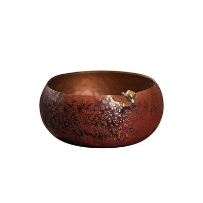 蜂鸟纯铜镶嵌蜗牛水洗建水茶渣缸