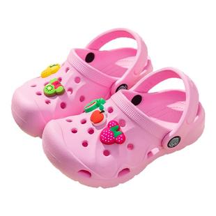 2025新款男童儿童洞洞鞋女孩夏季包头透气eva防滑外穿沙滩鞋可爱