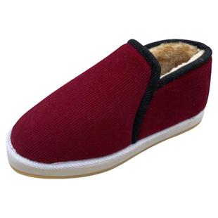 新款手工棉鞋女冬季加绒加厚高帮平底妈妈保暖鞋男女老北京布棉鞋