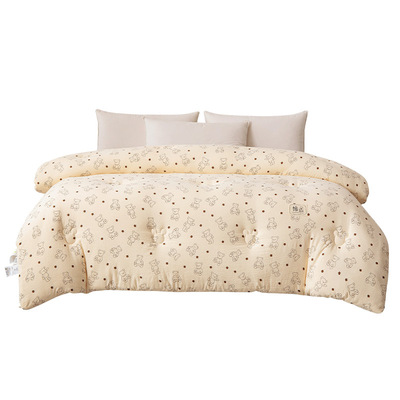 2023新款印花熊棉花冬被