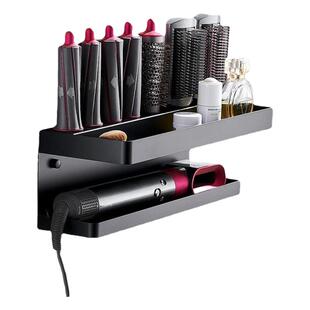 戴森电卷发棒收纳架造型器支架挂架Dyson美发挂墙吹风机置物架子