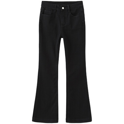 CUBIC高腰弹力喇叭牛仔裤