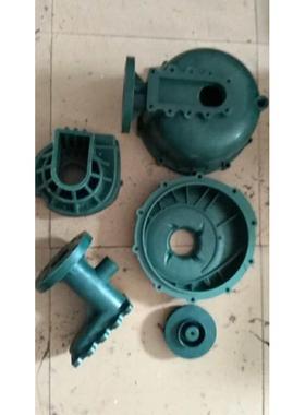 绿色塑料化工大头泵配件叶轮 中封盖 主体 自吸筒 后封盖 脚架