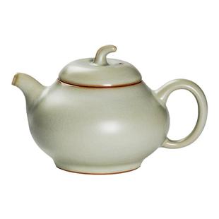 手工汝窑茶壶单壶家用景德镇仿古陶瓷礼品汝瓷茶具瓷器开片泡茶壶