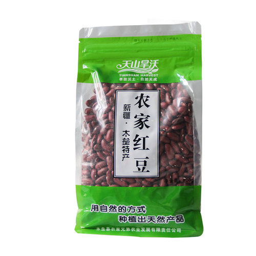 新疆天山旱沃正宗红腰豆脱皮去皮大红豆杂粮官方旗舰店特产800g袋