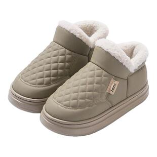防水棉鞋女款冬季2025新款室内家居加绒加厚外穿全包跟棉拖鞋女士