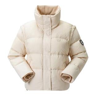 法国LAFUMA乐飞叶户外秋冬女羽绒服立领鹅绒可拆卸袖子马甲外套
