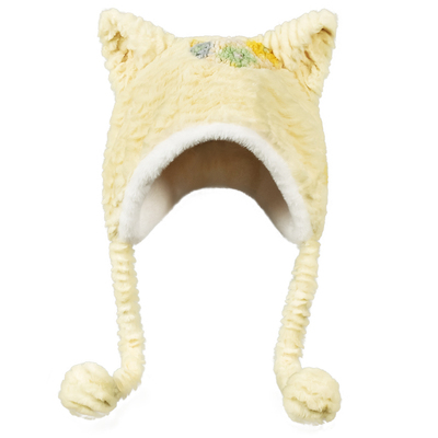 可爱狐狸耳朵毛绒帽秋冬保暖