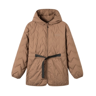 outdoor products秋冬新品羽绒服女防风防泼水休闲收腰连帽羽绒服