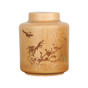 大号旅行随身便携竹制茶叶罐 竹罐 竹筒香筒 茶筒 茶罐 茶叶包装