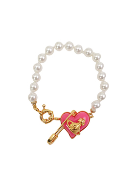 XMR欧美小众设计感爱心珍珠手链