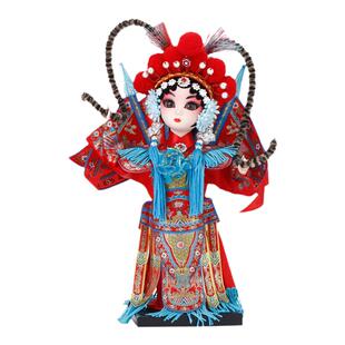 绢人娃娃京剧脸谱摆件中国风特色礼品送老外出国小礼物北京纪念品