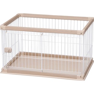 爱丽思大型加高狗笼围栏中小型狗笼围栏室内原木风狗窝狗屋狗房子