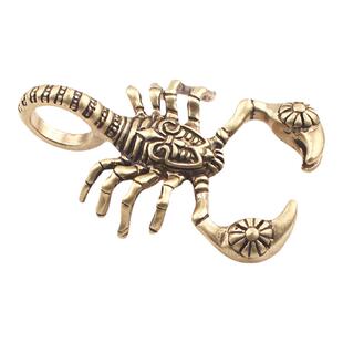 中国风天蝎座子纯黄铜钥匙扣项链吊坠挂件男女汽车儿童礼品小铜件