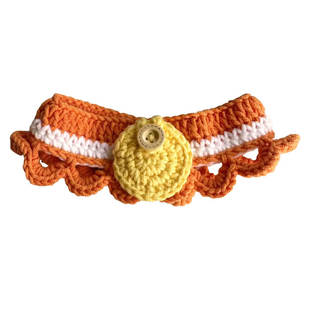 airtag猫咪中小型犬项圈防丢失苹果华为定位器手工针织狗狗围脖