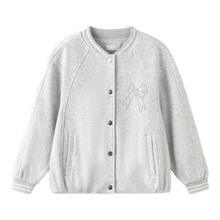 【商场同款】巴拉巴拉童装儿童外套女童上衣2026新款春学院棒球服