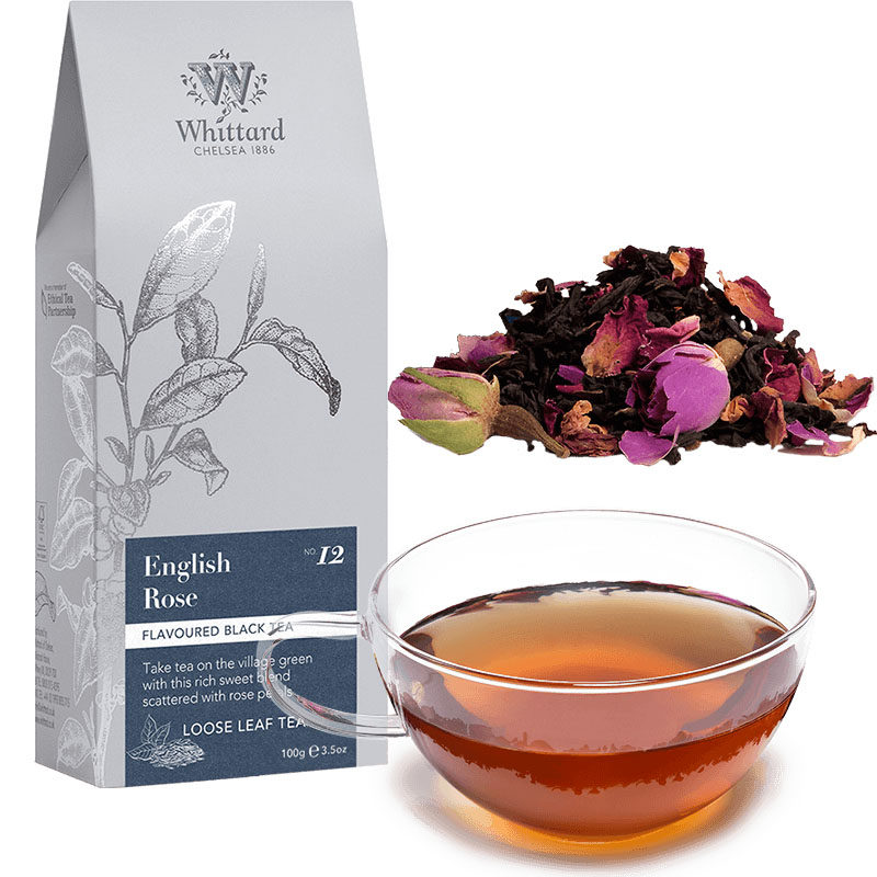 Whittard 英国玫瑰红茶袋装100g 进口红茶精选玫瑰花草茶叶送礼