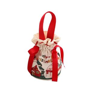 圣诞节礼物袋平安夜苹果包装礼盒儿童小礼品手提礼品袋帆布苹果袋