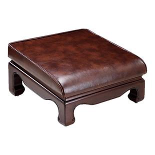 实木跪拜跪垫拜垫家用佛堂拜凳皮革加厚磕头拜垫寺院用佛前跪拜垫