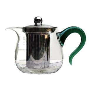 茶本堂玻璃耐热泡茶壶中式小清新分茶器公杯泡茶壶两用小号泡茶壶
