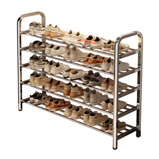 不锈钢鞋架家用多层结实耐用窄小型鞋柜室内好看简易鞋子收纳架子