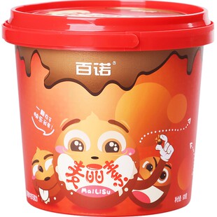 百诺麦丽素桶装牛奶夹心巧克力豆纯可可脂新年儿童零食家庭装520g