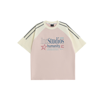 INSstudios星星字母插肩袖短袖